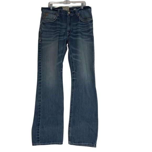 Ariat M4 Jeans Mens 36x38 Blue Relaxed Boot Cut Denim Western Classic Style - Picture 1 of 9